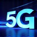Icono de símbolo 5G con ondas de velocidad