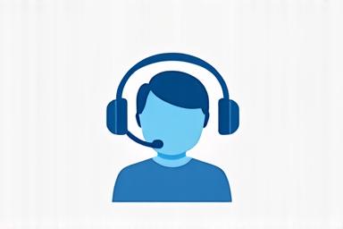 Ícono representando atención telefónica y un asistente de call center.